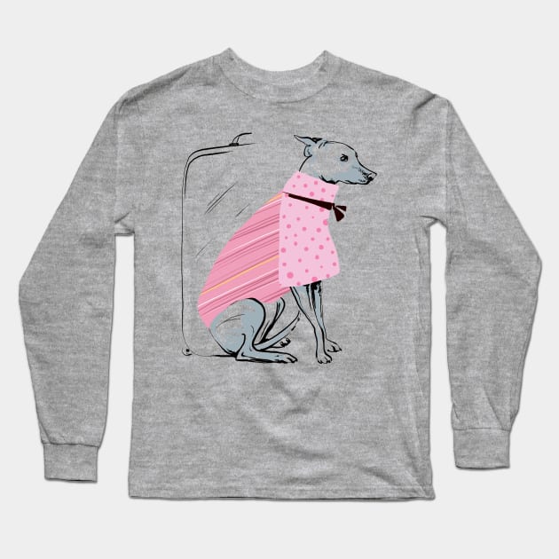 Dog lover Whippet 2 Long Sleeve T-Shirt by TeesByKimchi